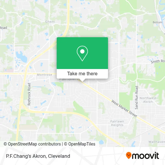 P.F.Chang's Akron map