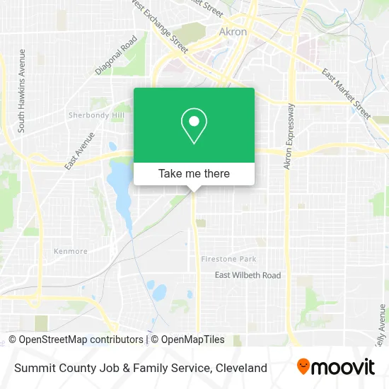 Summit County Job & Family Service map