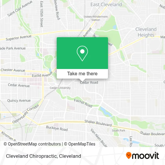 Cleveland Chiropractic map