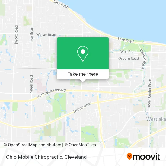 Ohio Mobile Chiropractic map