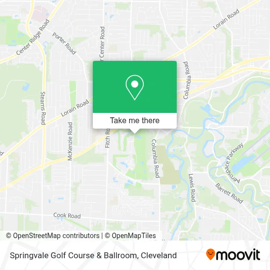 Springvale Golf Course & Ballroom map