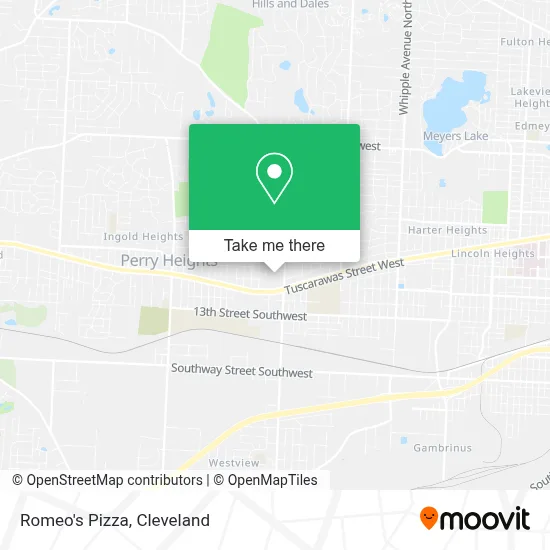 Romeo's Pizza map
