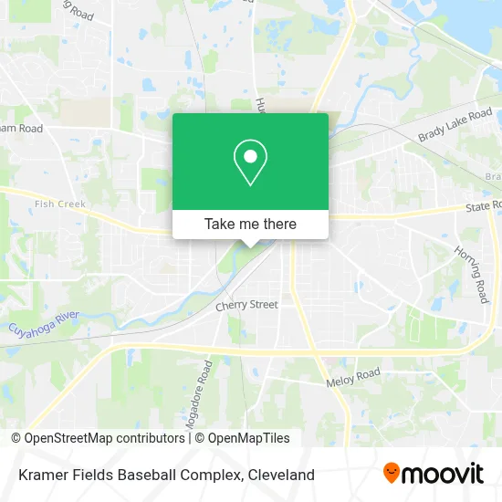 Kramer Fields Baseball Complex map