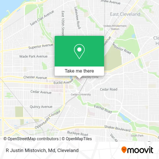 R Justin Mistovich, Md map