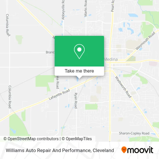 Williams Auto Repair And Performance map
