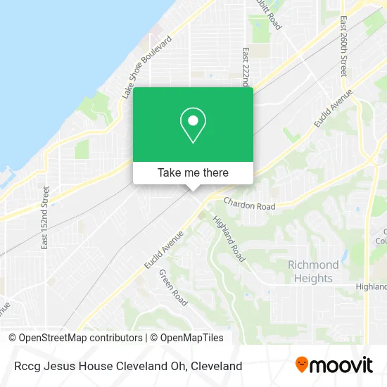 Rccg Jesus House Cleveland Oh map