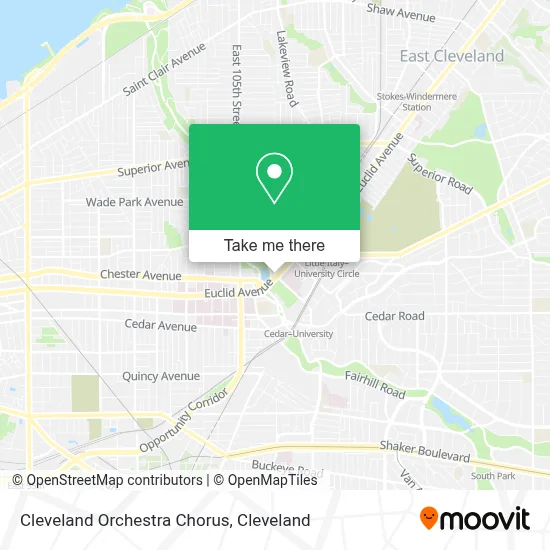 Cleveland Orchestra Chorus map