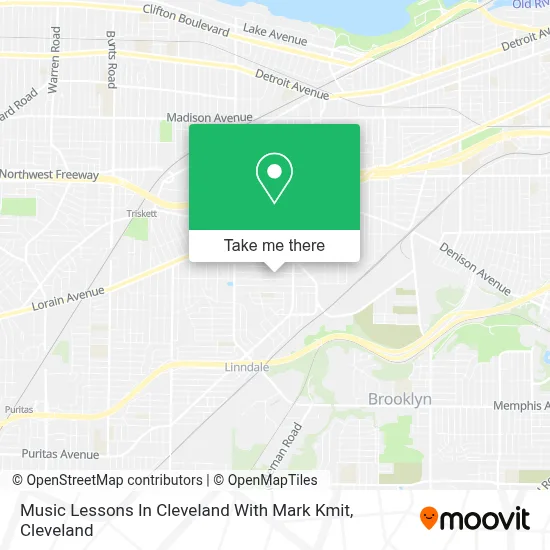 Music Lessons In Cleveland With Mark Kmit map