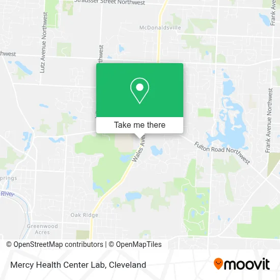 Mercy Health Center Lab map