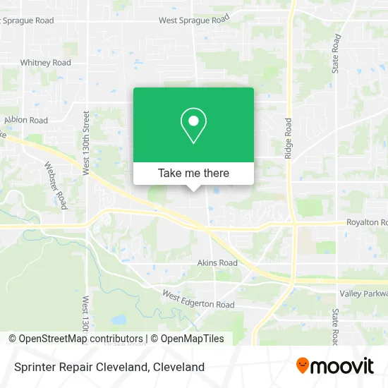 Sprinter Repair Cleveland map