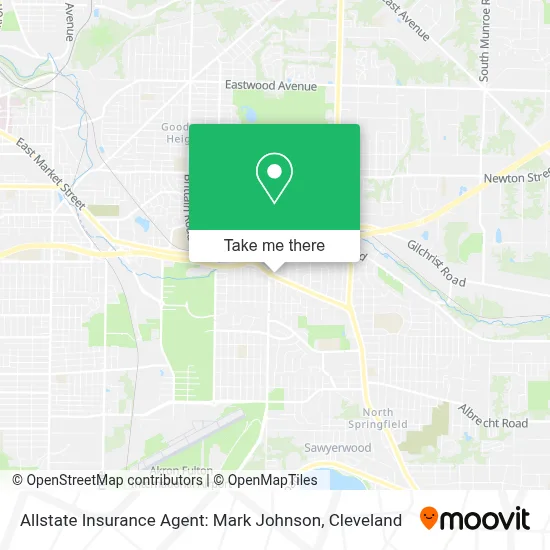 Allstate Insurance Agent: Mark Johnson map