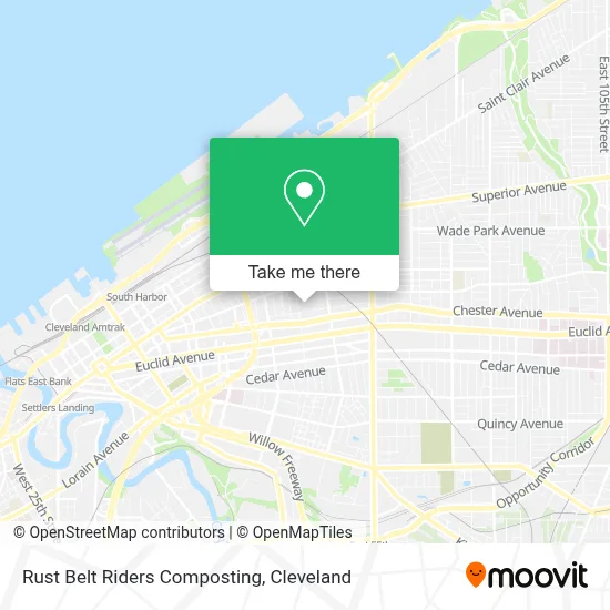 Rust Belt Riders Composting map