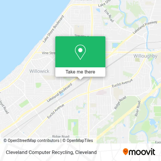 Cleveland Computer Recycling map