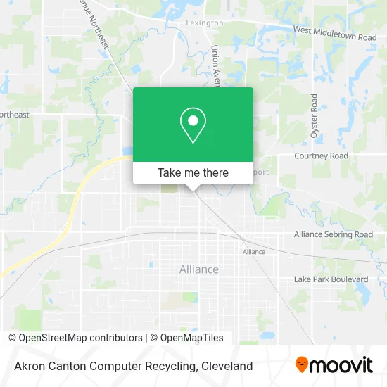 Akron Canton Computer Recycling map