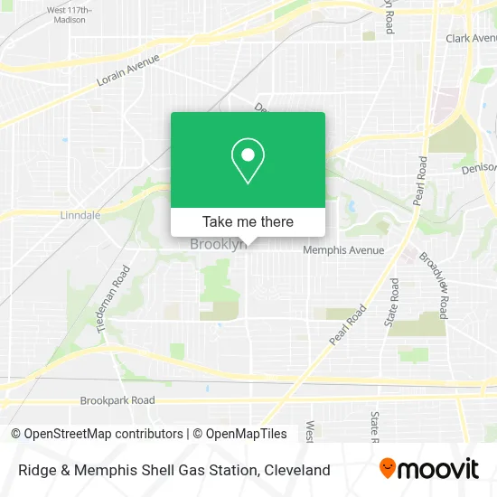 Ridge & Memphis Shell Gas Station map