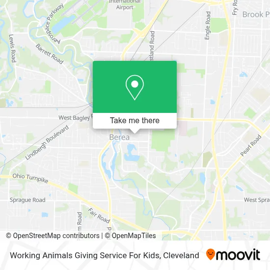 Working Animals Giving Service For Kids map