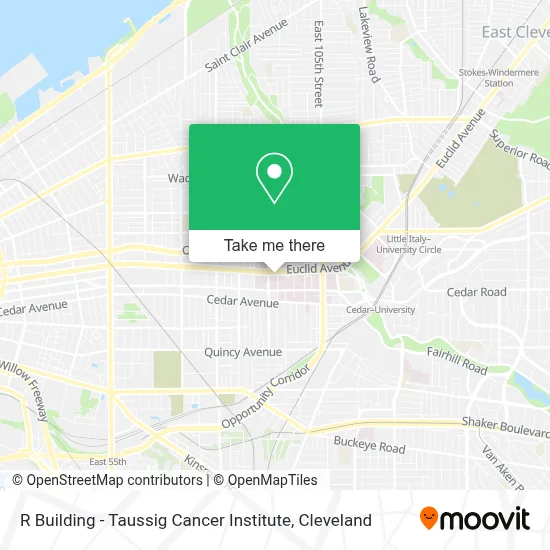 R Building - Taussig Cancer Institute map