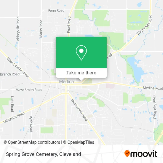 Spring Grove Cemetery map