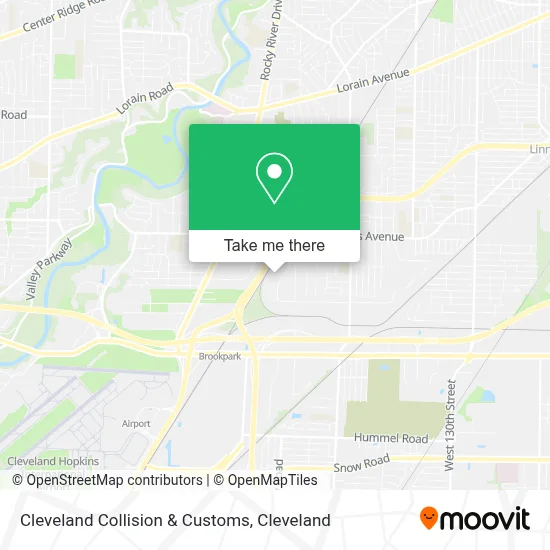Cleveland Collision & Customs map