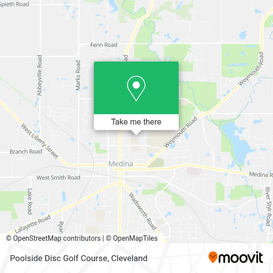 Poolside Disc Golf Course map