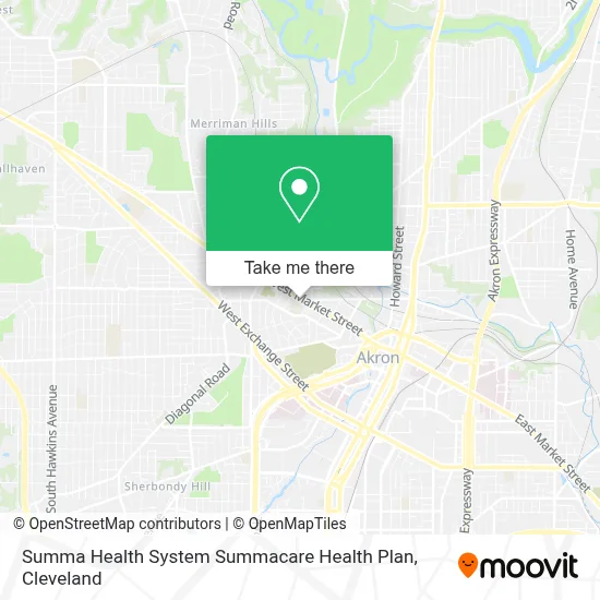 Summa Health System Summacare Health Plan map