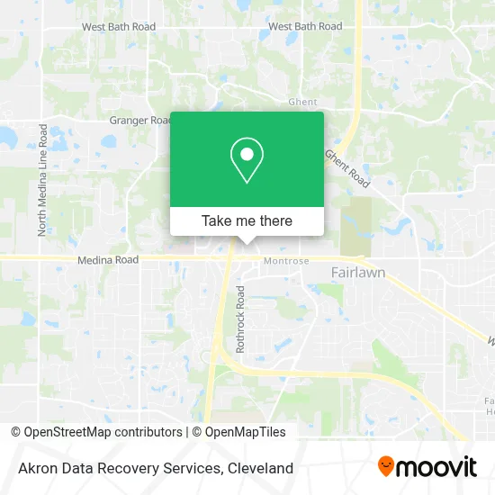Akron Data Recovery Services map