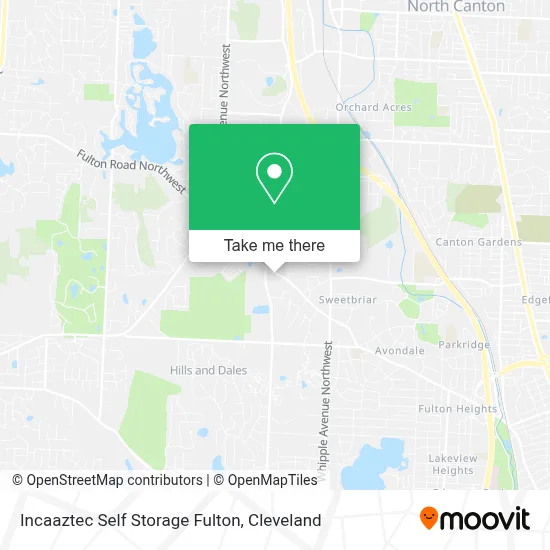 Incaaztec Self Storage Fulton map