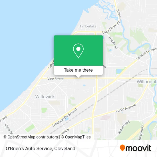 O'Brien's Auto Service map