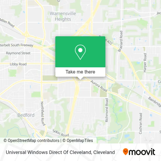Universal Windows Direct Of Cleveland map