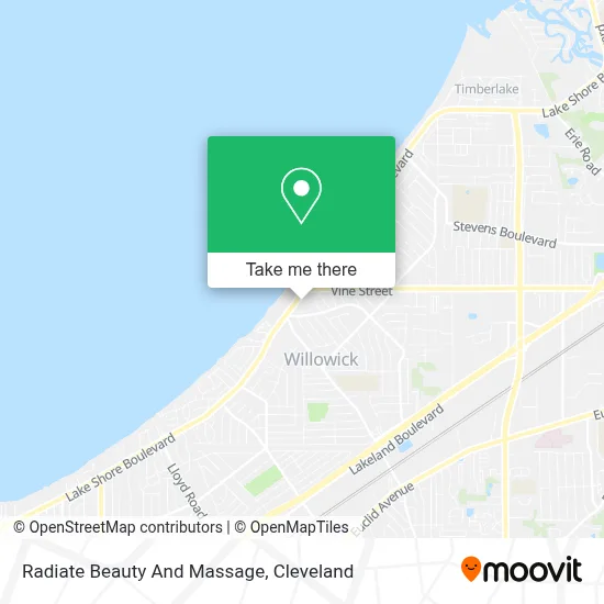 Radiate Beauty And Massage map