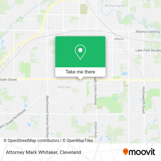 Attorney Mark Whitaker map