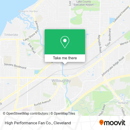 High Performance Fan Co. map