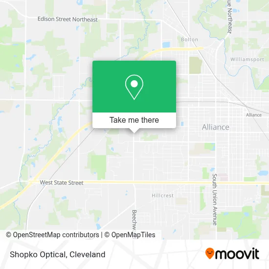 Shopko Optical map
