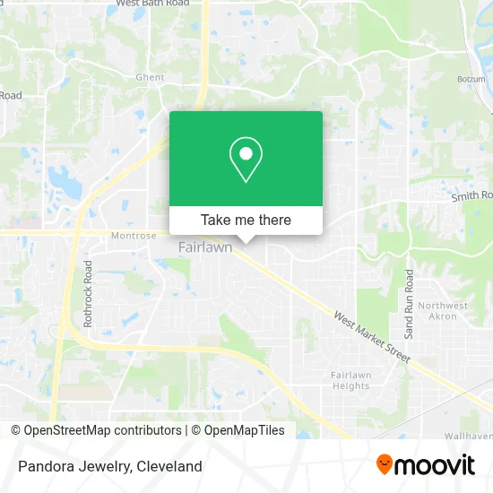 Pandora Jewelry map