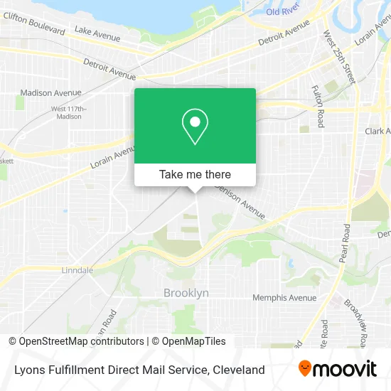 Lyons Fulfillment Direct Mail Service map