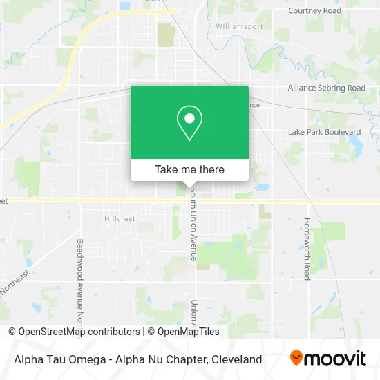 Alpha Tau Omega - Alpha Nu Chapter map
