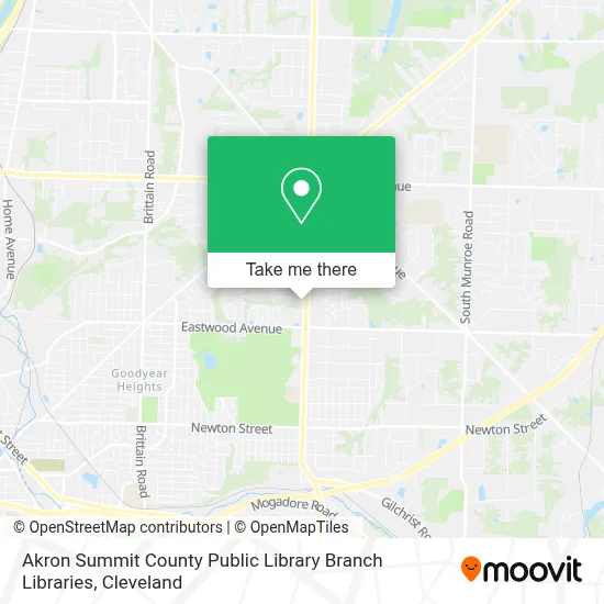 Akron Summit County Public Library Branch Libraries map