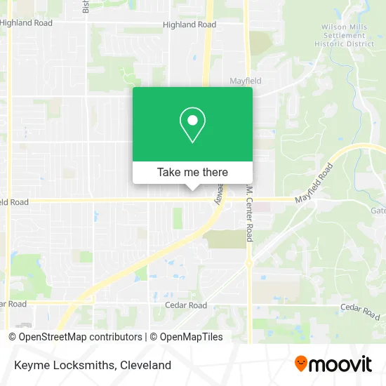 Keyme Locksmiths map