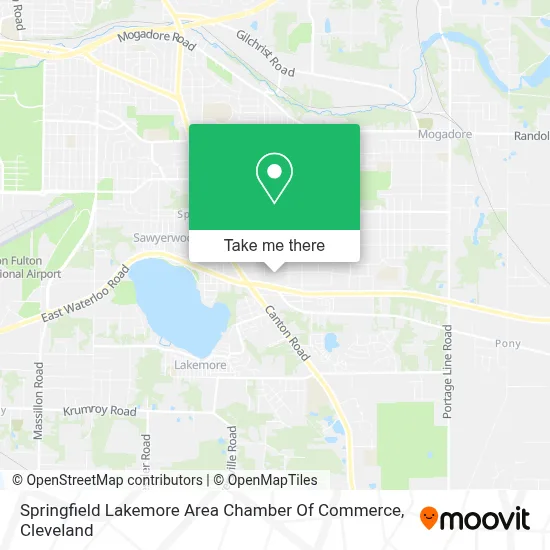 Springfield Lakemore Area Chamber Of Commerce map