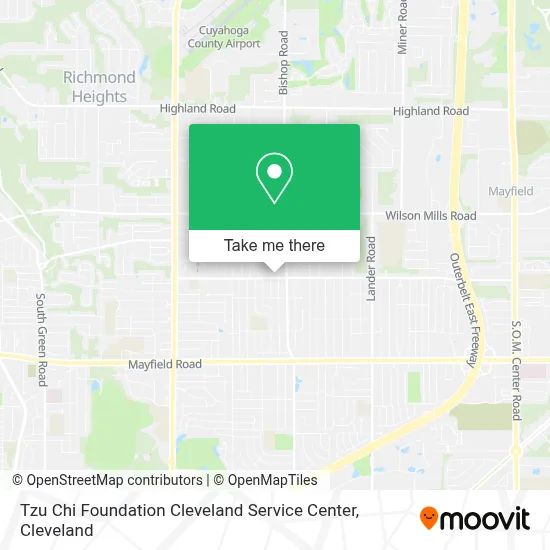 Tzu Chi Foundation Cleveland Service Center map