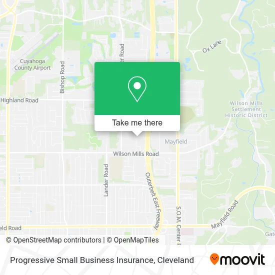 Progressive Small Business Insurance map