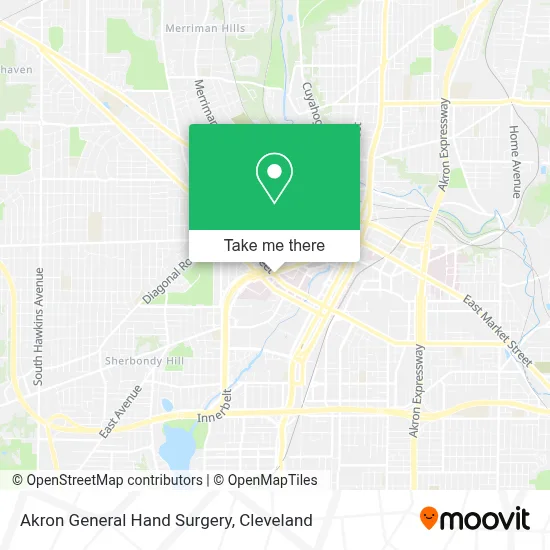 Akron General Hand Surgery map