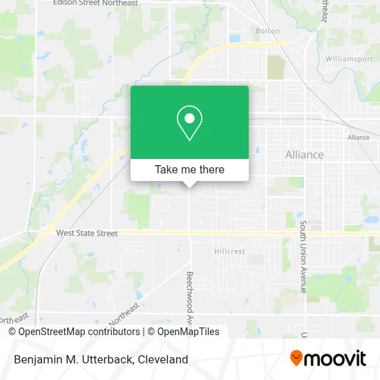 Benjamin M. Utterback map