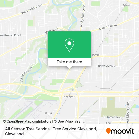 All Season Tree Service - Tree Service Cleveland map