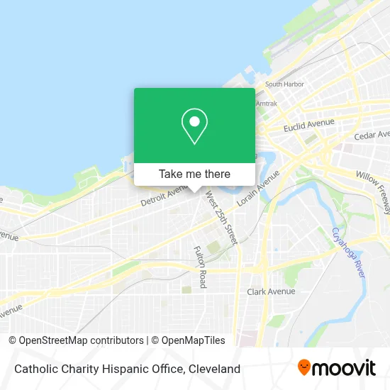 Catholic Charity Hispanic Office map