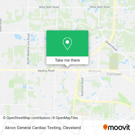 Akron General Cardiac Testing map