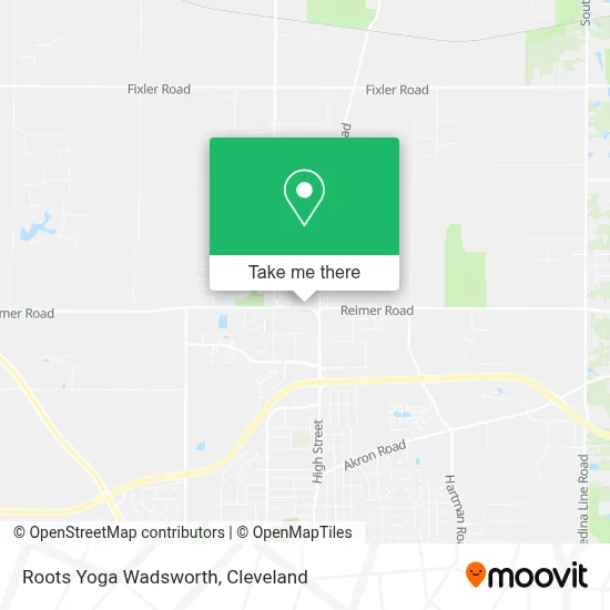 Roots Yoga Wadsworth map