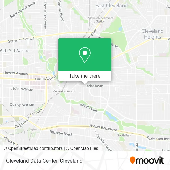 Cleveland Data Center map