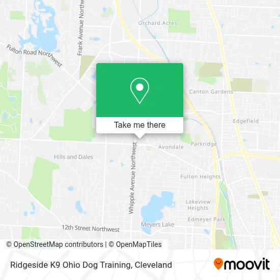 Ridgeside K9 Ohio Dog Training map