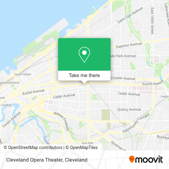 Cleveland Opera Theater map